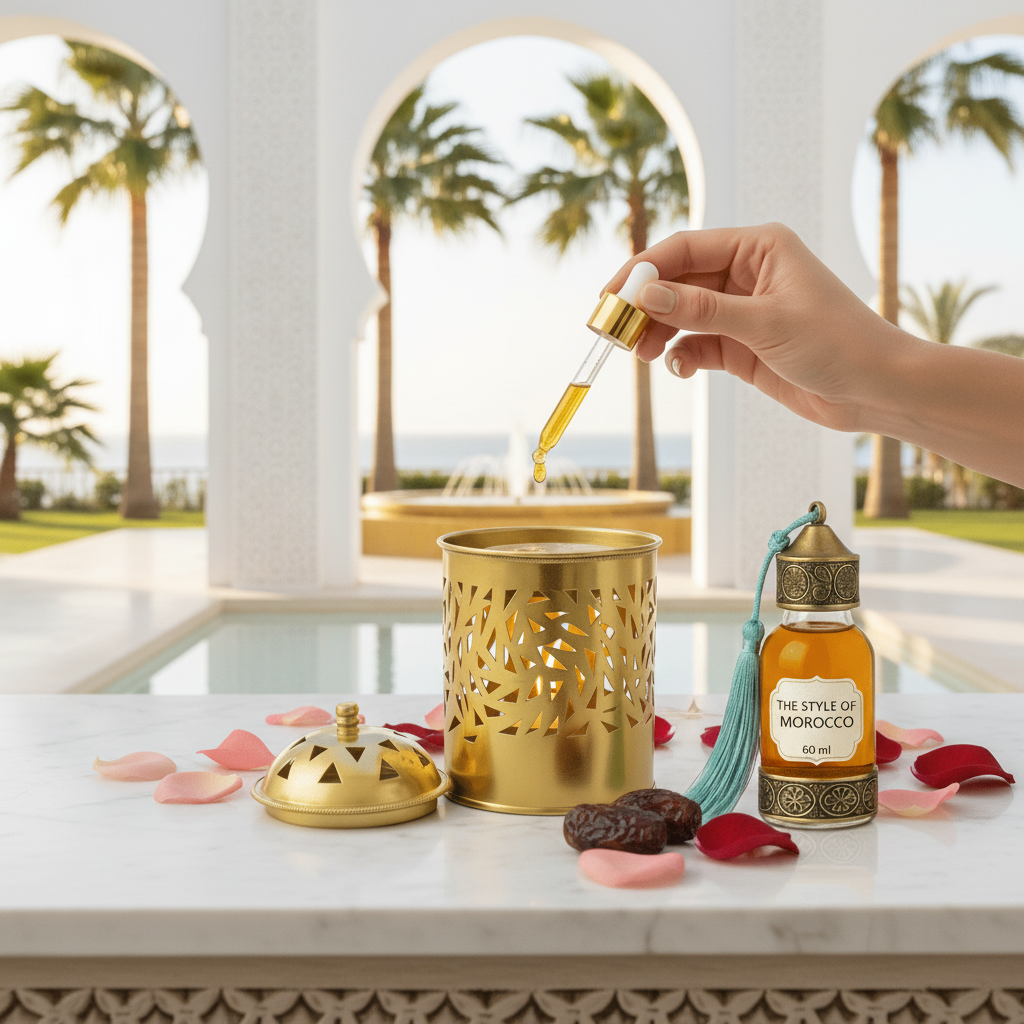 Aroma Brander – Riad Sfeerfoto met Oliefles