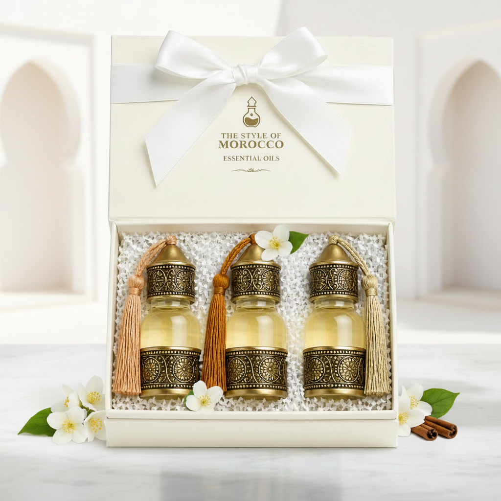 Cadeauset Essential Oils - witte riad sfeer