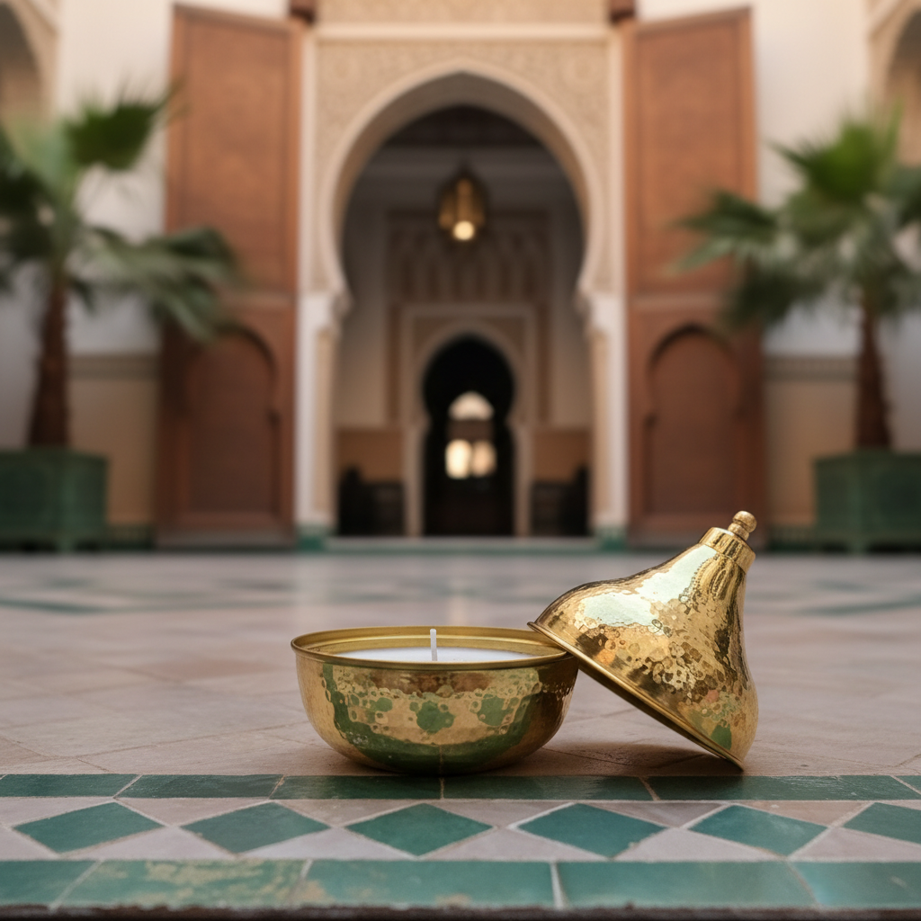 Kaars – Riad zellige achtergrond