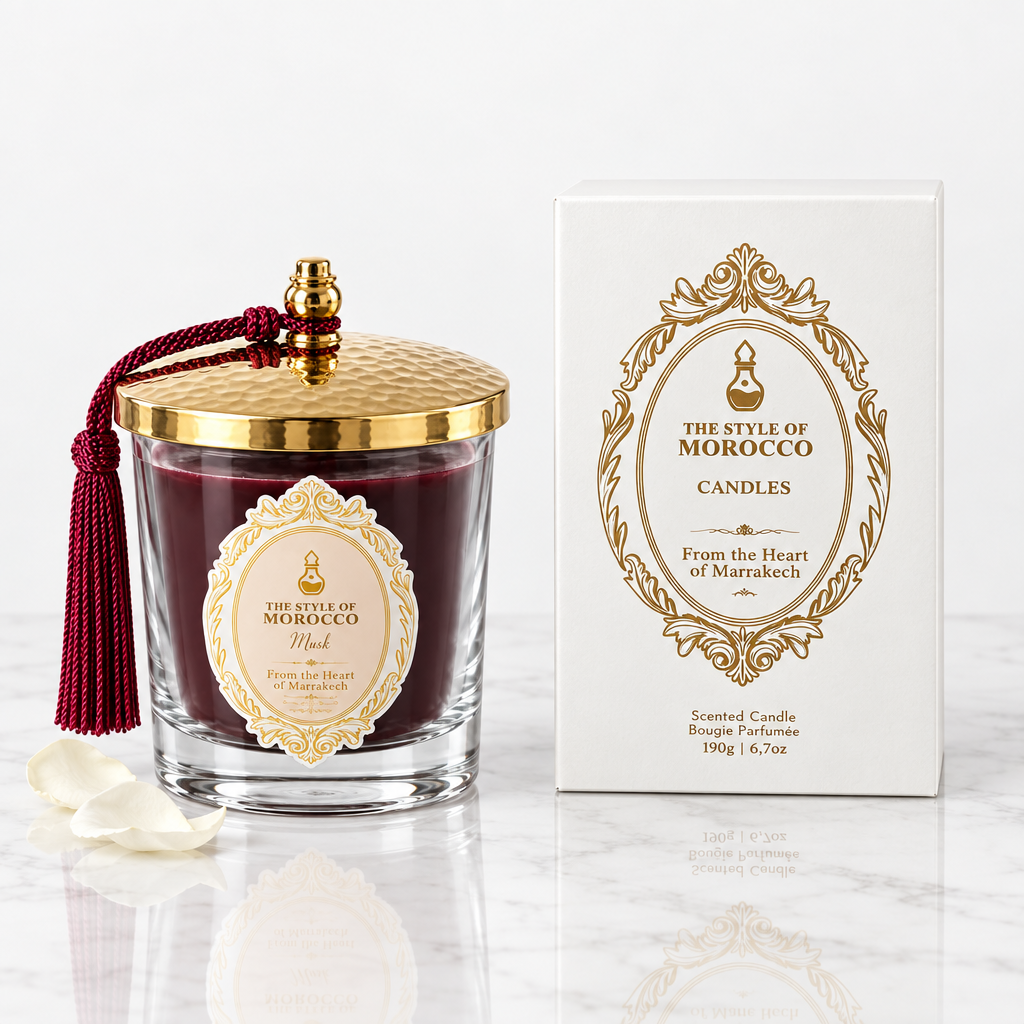 Musk-kaars met luxe geschenkdoos