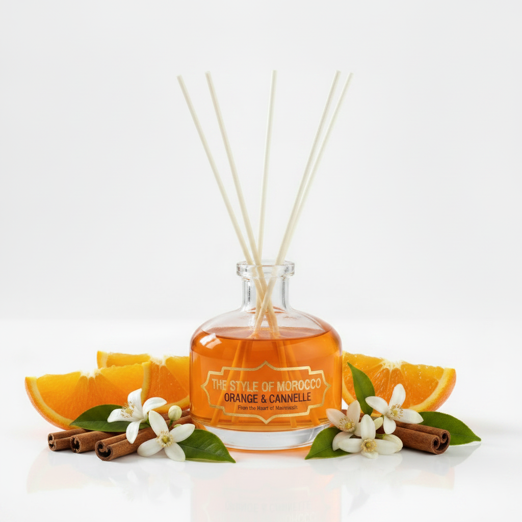 Orange & Cannelle reed diffuser 100ml geurstokjes – The Style Of Morocco
