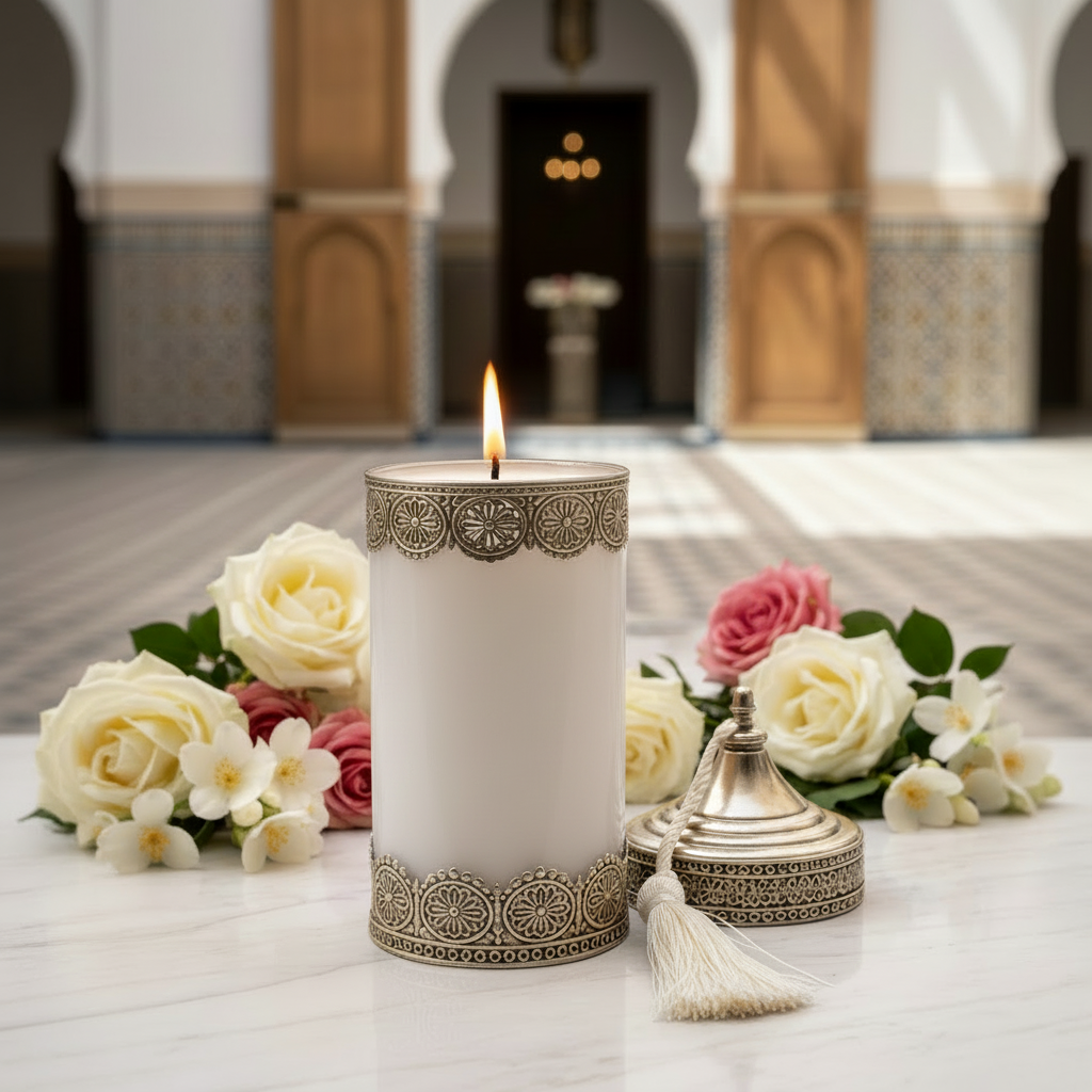 Silver Serenity – Luxe Decoratieve Kaars - The Style Of Morocco 