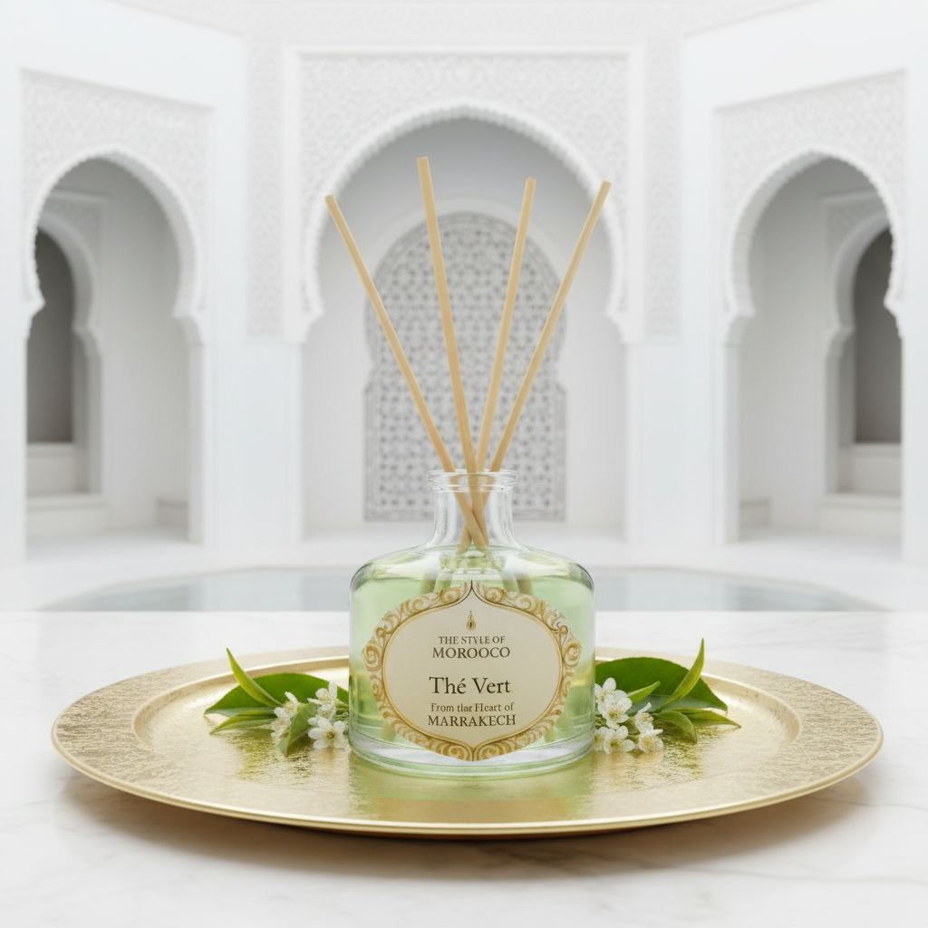 Thé Vert - gouden plateau Riad sfeer