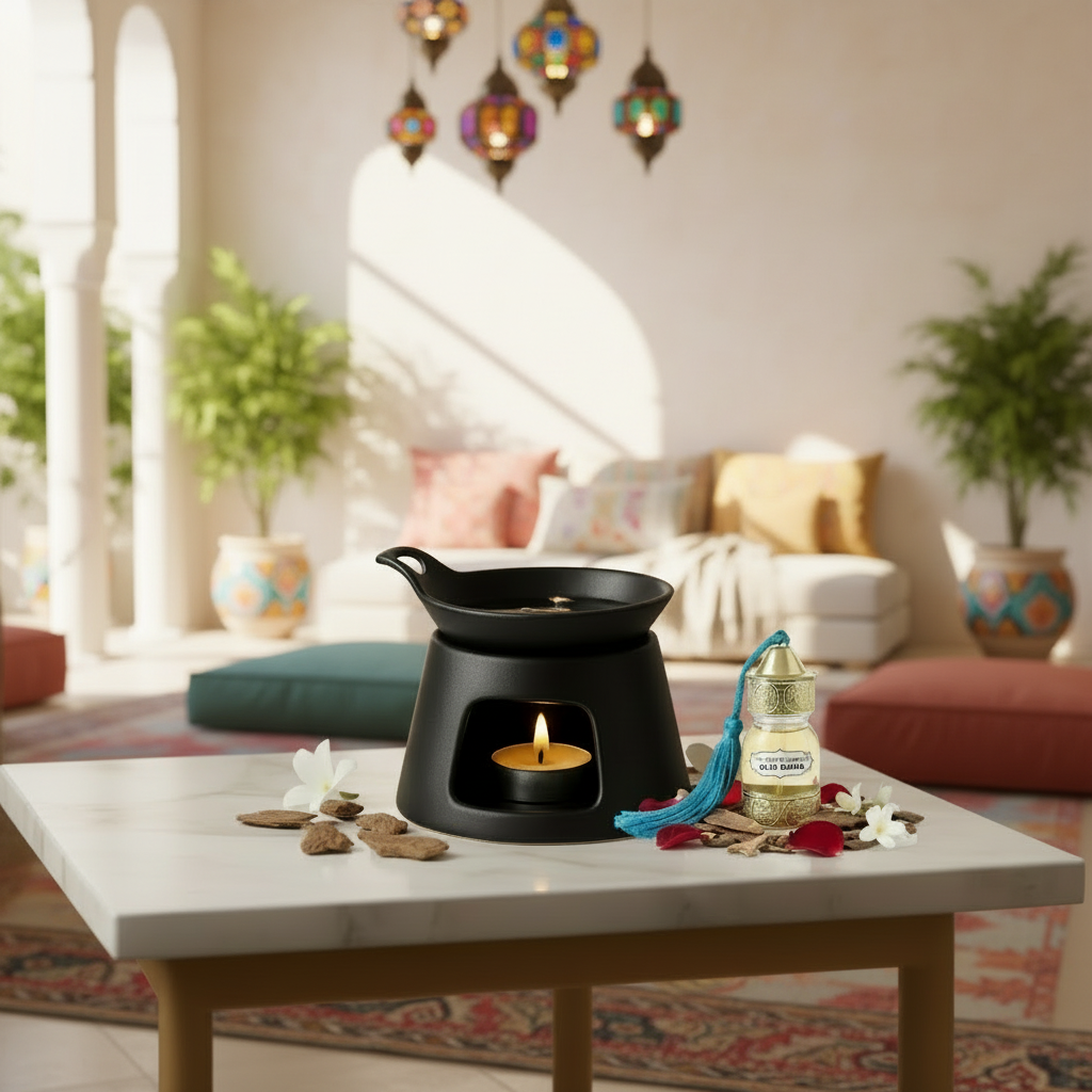 Vrolijke riad-sfeer met burner en Oud Mood